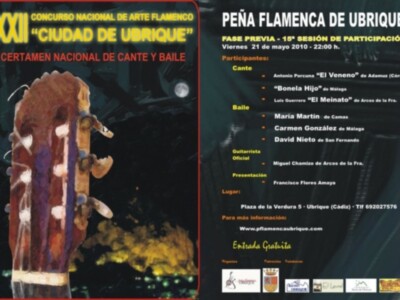 XXII CONCURSO NACIONAL DE ARTE FLAMENCO CIUDAD DE UBRIQUE.FASE PREVIA. 