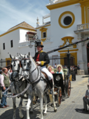 XXVII Exhibición de enganche en la Real Maestranza de Caballería de la feria de Abril.