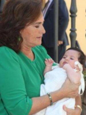 Bautizo de Manuela, nieta de Carmen Tello
