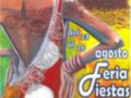 Cartel de la Feria de Constantina 2012, con una figura de mujer flamencas y el paisaje de la ciudad al fondo.