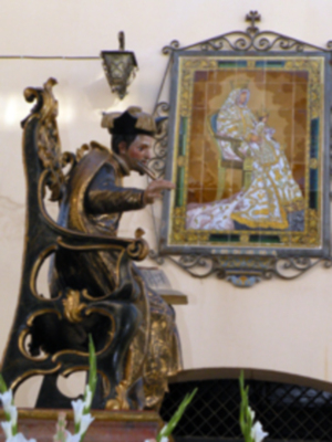 Procesión mañanera del Santo Patron San Gregorio de Osset de la localidad de Alcalá del Río