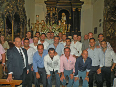 Sevilla.En la villa de Alcalá del Río (Sevilla), se celebró la procesión de subida del Santo Patrón San Gregorio de Osset