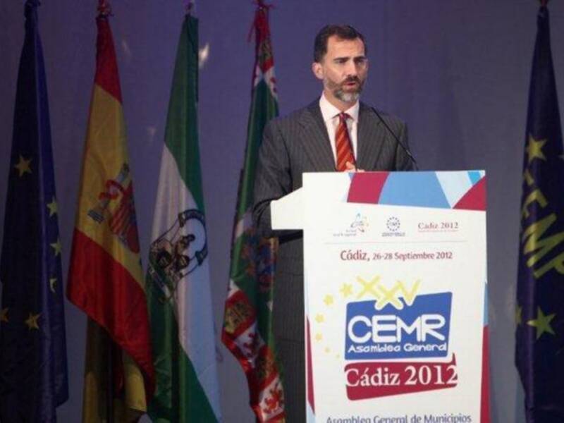 Los príncipes de Asturias en Cádiz inauguran la XXV asamblea de  municipios y regiones de Europa