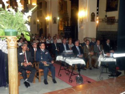 Provincia. Benjamín Domínguez, diserto una ponencia sobre el arte de la imaginería del Dulce nombres de Jesús, en la corporación del Nazareno de Alcalá del Río.