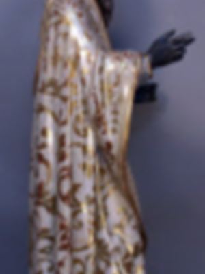 Sevilla. Terminada la restauración de San Martin de Tours por el imaginero-restaurador Benjamín Domínguez Gómez.