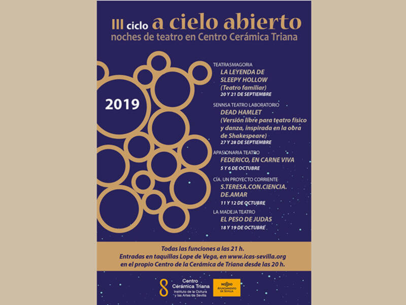 El Centro Cerámica de Triana se llena de teatro las noches de septiembre y octubre con el III ciclo ‘A cielo abierto’