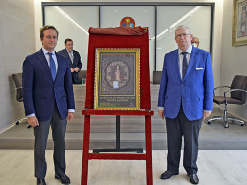 Presentación oficial de una imagen religiosa en Sevilla, el 15 de agosto de 2015.