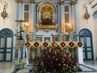 Todo preparado para el comienzo de actos religiosos en Regla (Cuba) en honor de la Patrona Nuestra Señora de Regla este 30 de agosto