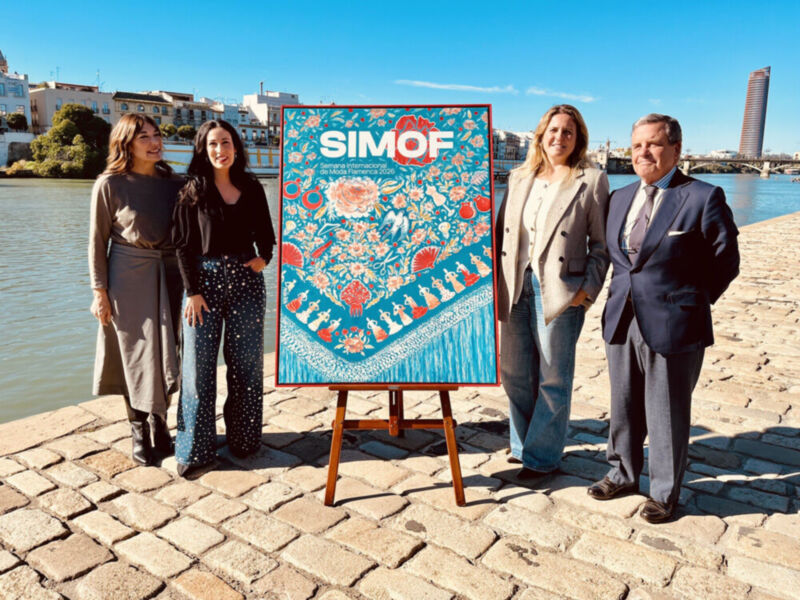 SIMOF 2026 presenta el primer cartel pictórico de su historia, una obra de María Tapia que homenajea a la moda flamenca y al espíritu de #GeneraciónSIMOF