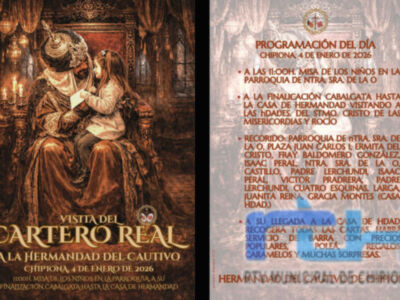 La Hermandad del Cautivo presenta su programa de actos para el próximo domingo con motivo de la visita del Cartero Real