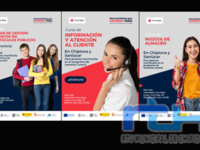 Cruz Roja lanza tres nuevos cursos gratuitos para formar a jóvenes desempleados y beneficiarios de Garantía Juvenil