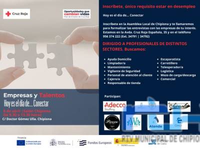Cruz Roja celebrará el 8 de abril en Chipiona un encuentro que conectará a empresas y personas en búsqueda de empleo