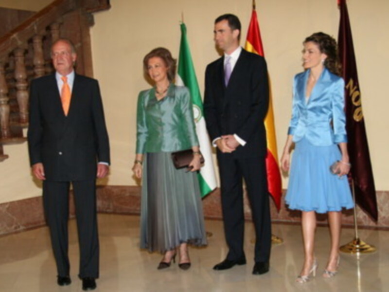 Cena de Gala en Sevilla de los Reyes y Principes de Asturias