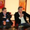Los alumnos del Master de Periodismo en Baloncesto asisten a la presentación del nuevo seleccionador nacional, Sergio Scariolo, en Madrid