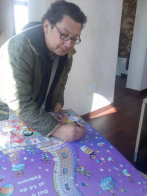 Acto de firma de cartel anunciador de Carnaval 2010