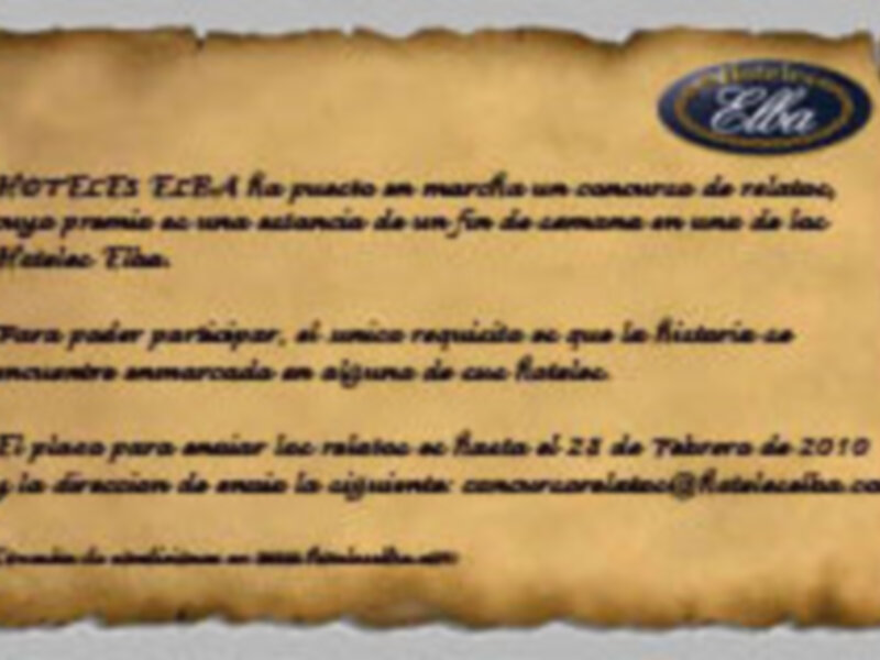 El concurso "Hoteles Ilusión" de Elba ha comenzado en su página web, invitando a los usuarios a participar.