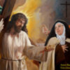 Ya podemos contemplar la "Visión Eucaristica de Santa Teresa de Jesús" ,otra maravillosa obra pictorica del gran pintor málagueño Raúl Berzoza en la centrica Iglesia del Santo Ángel en Sevilla.