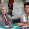 La duquesa de alba, solidaria, presidió la mesa de la esclerosis múltiple en Sevilla