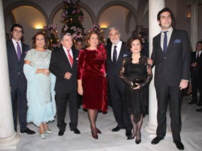 La Duquesa de Alba con Alfonso Diez en la primera salida de Curro Romero tras su operación