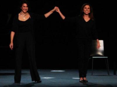 Los Duques de alba en el teatro para ver a Ana Belén