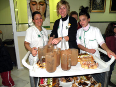 Santa Misa de Navidad, en la Residencia de Mayores, asistida, Virgen de las Angustias de Alcalá del Río.