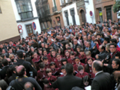 El Cristo de la Salud de la Hermandad de la Candelaria, presidio el Vía crucis, del consejo, de Hermandades y Cofradías de Sevilla 2012.
