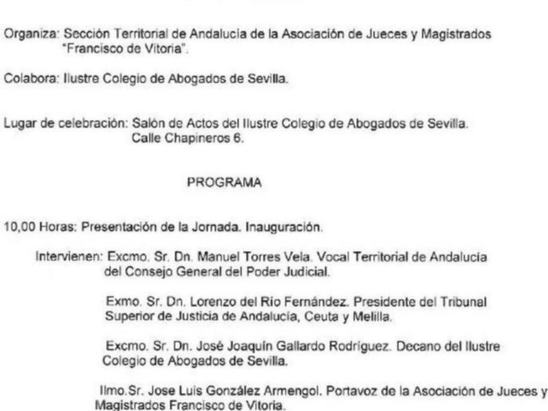El Presidente del TSJA apertura mañana viernes en el Colegio de Abogados de Sevilla una Jornada sobre la Reforma de la Justicia.