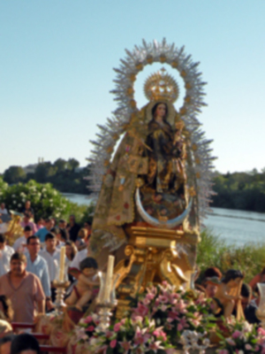 Procesión marinera de la virgen del Carmen de Calatrava.