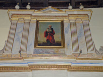 Retablo de Santa Ana del Siglo XVI en la parroquia de Alcalá del Río.