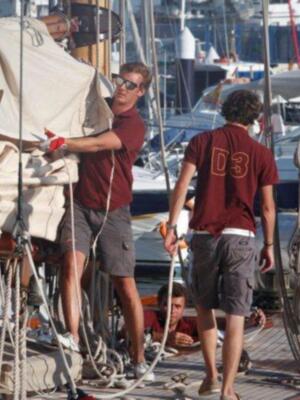 Piere Casiragui, tercer hijo de la Princesa Carolina de Mónaco y miembro de la Tripulación del Tuiga, en "la Semana Clásica de Puerto Sherry"