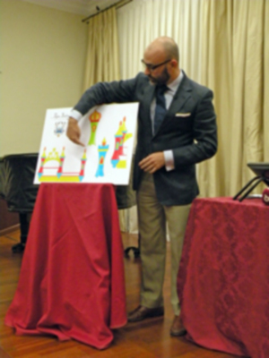 Sevilla. El Ateneo Sevillano presento los nuevos diseño de las carrozas de la  cabalgata de Reye 2013.