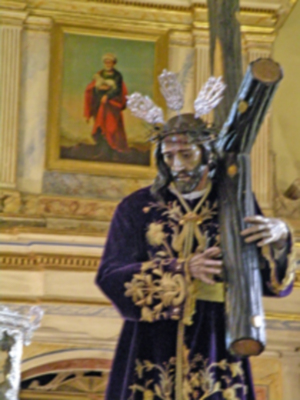 Provincia.Museo de los enseres de la Hermandad de Jesús Nazareno en la Iglesia Parroquial de Alcalá del Río.
