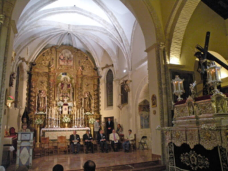 Provincia.El Profesor e Historiador D. Manuel Morales Morales, pronuncio una disertación, sobre el canto de la Sentencia de Pilatos en la Hermandad de Jesús Nazareno de Alcalá del Río.