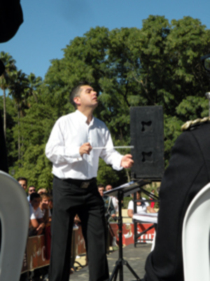 Sevilla. Certamen de Bandas" Música para un altar", en el parque los Principe