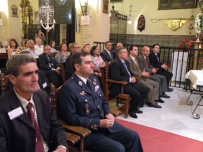 Sevilla.Concierto de marcha procesional de la A.M Dulce Nombre de Jesús de Estepa  en la Iglesia  Parroquial por la Hermandad del Nazareno de Alcalá del Rio.