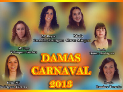 Elegidas seis damas que optan a ser Perla del Carnaval 2013 de Chipiona
