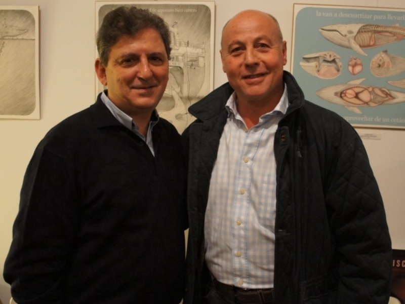Corbalán y el baloncesto con francisco gallardo en la presentación en Madrid de la última noche