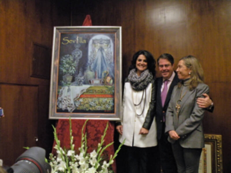 El cartel de la Semana Santa sevillana 2013 atrapado en una pintura