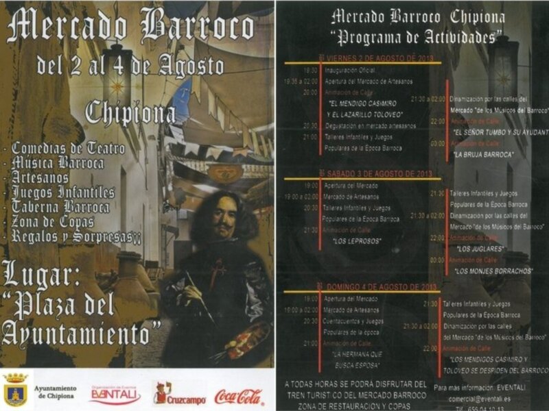 Un mercado barroco llenará de animación el centro de la localidad este fin de semana (Chipiona)