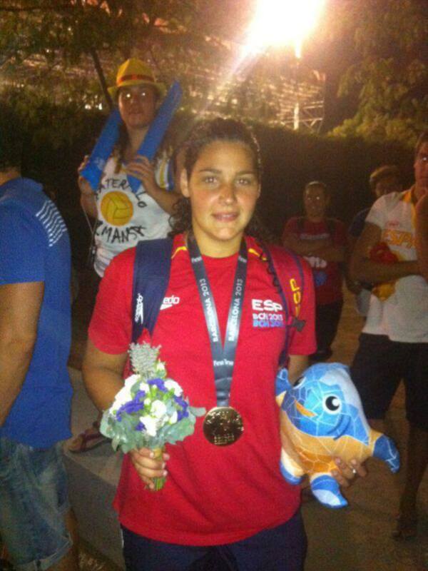 Lorena Miranda, campeona del mundo con la selección española de waterpolo
