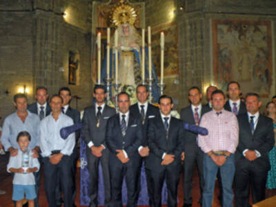 Huelva. Antonio Rendón. El coro sevillano Amigos de la navidad canto el rosario vespertino de la virgen de los Dolores de Palo de La Frontera.