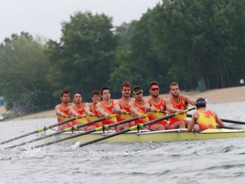 Novena plaza para el ocho español en el Campeonato de Europa de remo
