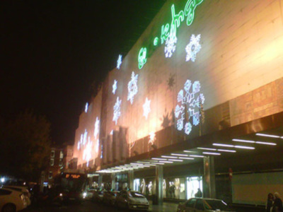 Las primeras luces de Navidad.