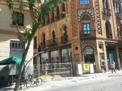 Obras en el centro de Sevilla