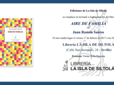 Presentación poemario 'Aire de de familia', de Juan Ramón Santos en la librería La Isla de Siltolá