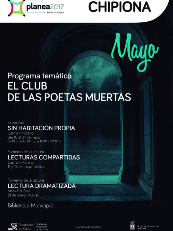 Este mes llega a la biblioteca municipal de Chipiona el programa El club de las poetas muertas