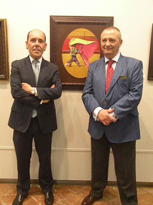 Exposición de pintura taurina de Luis Rizo en el Círculo Mercantil de Sevilla.