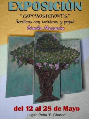 Concha Macarrón expone sus nuevos trabajos en el Chusco en una muestra llena de texturas y color