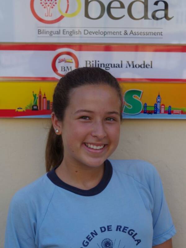 La alumna del Virgen de Regla María Reyes Moreta  ganadora del concurso nacional Mascota BEDA