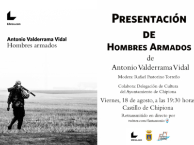 La novela 'Hombres Armados', del chipionero Antonio Valderrama, comienza a llegar a los mecenas